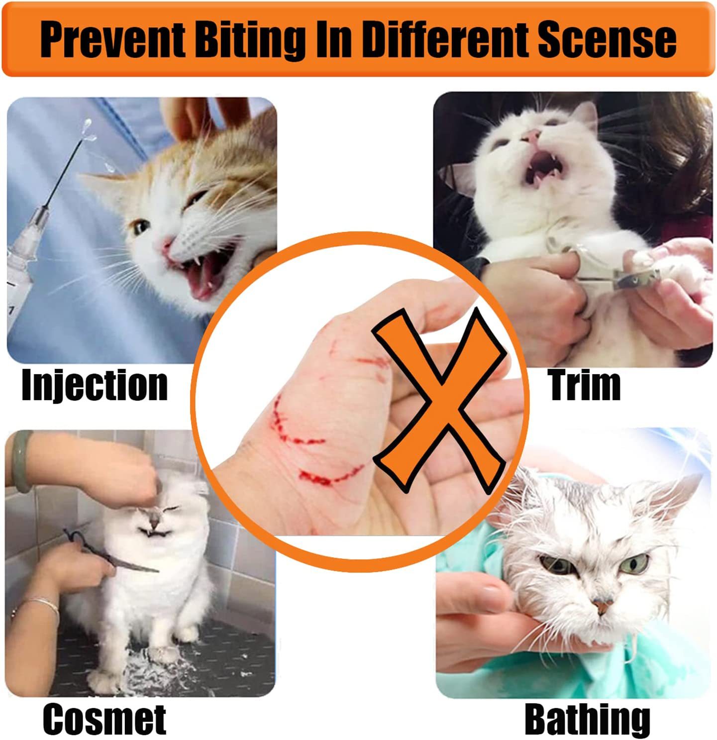 Anti Bite Pet Muzzle Mask – Breathable Grooming Muzzle for Cats & Dogs