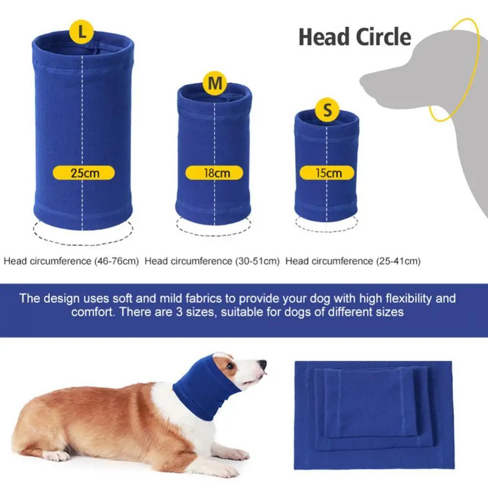 Pet Anxiety Relief Earmuff – Noise Cancel Grooming Headband for Dogs