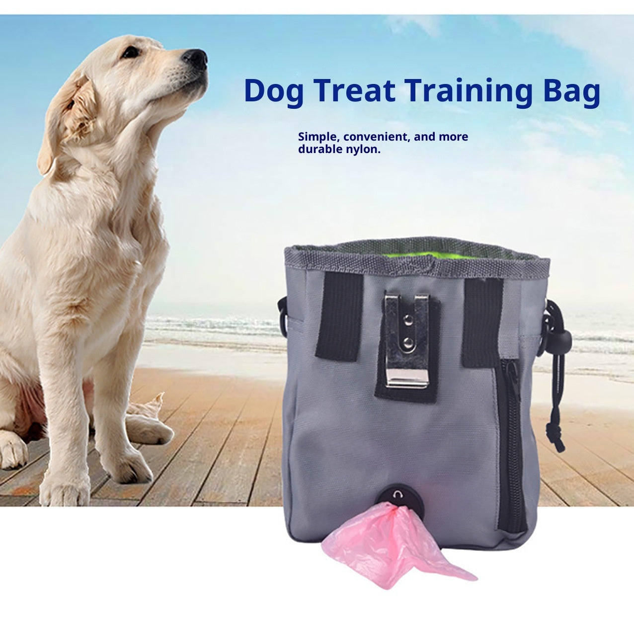 Portable Pet Training Treat Bag – Hands Free Dog Snack Pouch for Walking & Training