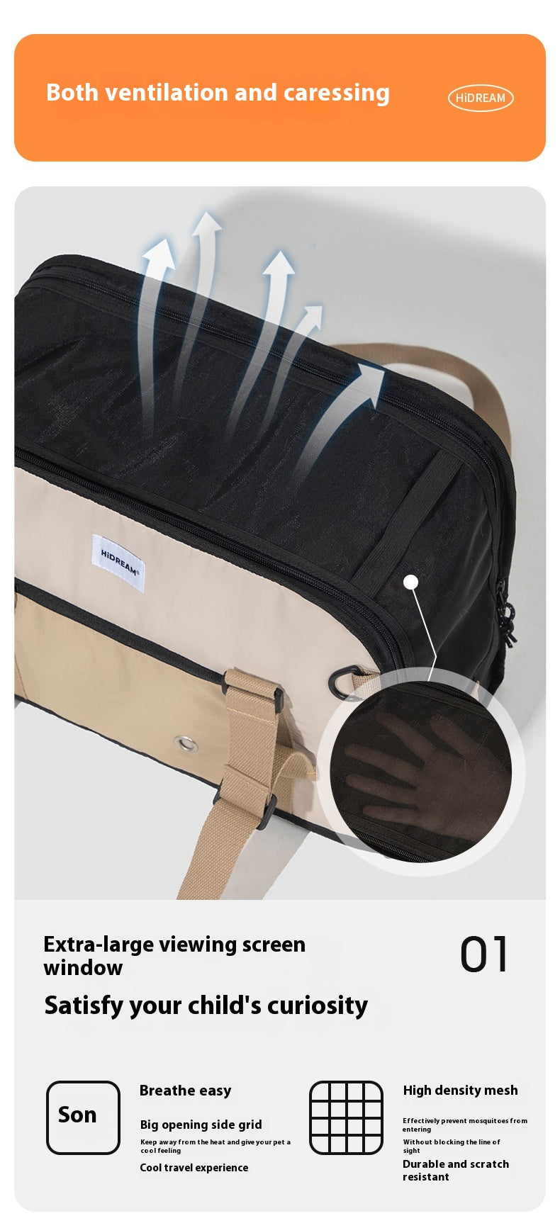 Outdoor Portable Crossbody Pet Carrier Bag – Breathable Canvas Cat & Small Dog Shoulder Bag