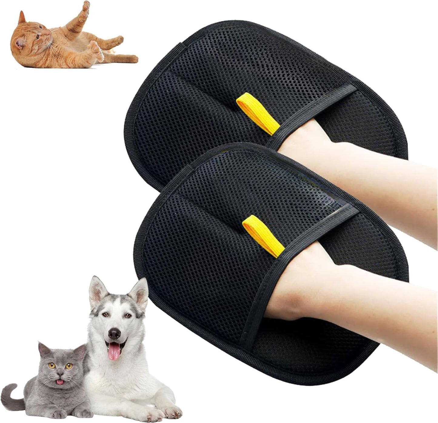 Pet Hair Removal Glove – Reusable Electrostatic Fur Remover for Cats & Dogs | Furniture, Clothes & Carpet Cleaner