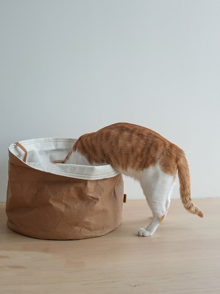 Washed Kraft Paper Pet Nest – Eco-Friendly Foldable Cat & Dog Bed Bag