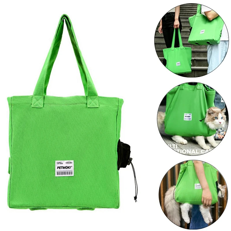 Large Capacity Pet Carrier Bag – Breathable Escape-Proof Cat & Dog Shoulder Travel Bag
