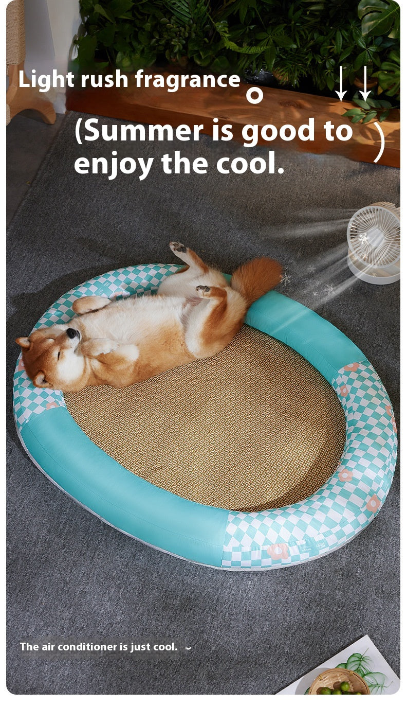 Cooling Pet Mat Bed for Dogs & Cats Oval Summer Cooling Pad Pet Nest