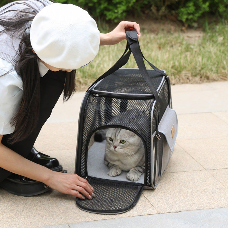 Breathable Oxford Cloth Pet Carrier Shoulder Bag for Small Dogs & Cats – Portable Pet Sling Bag
