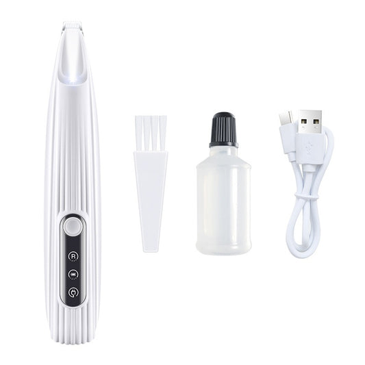 Pet Paw Hair Trimmer with LED Light – Electric Cat & Dog Foot Hair Clipper Grooming Tool