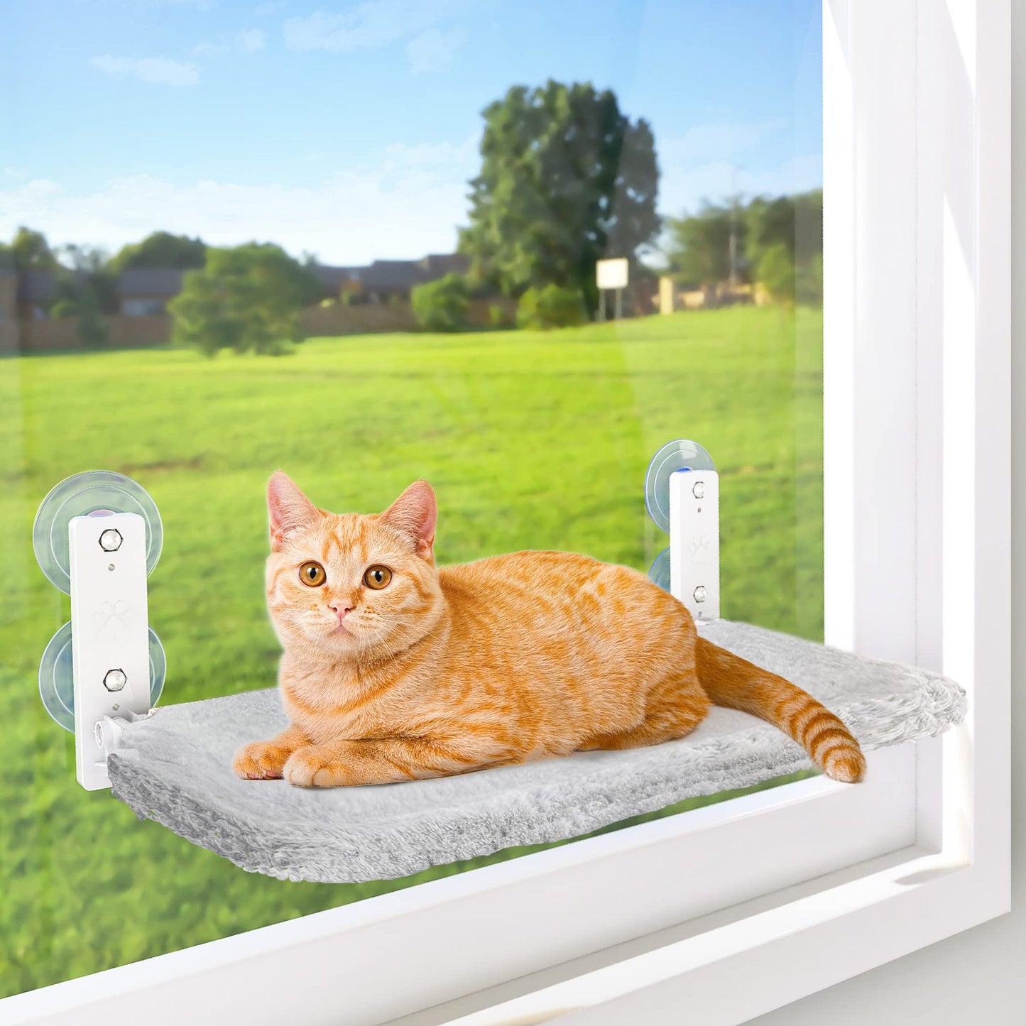 Cordless Folding Cat Hammock – Space Saving Hanging Cat Bed Window Perch