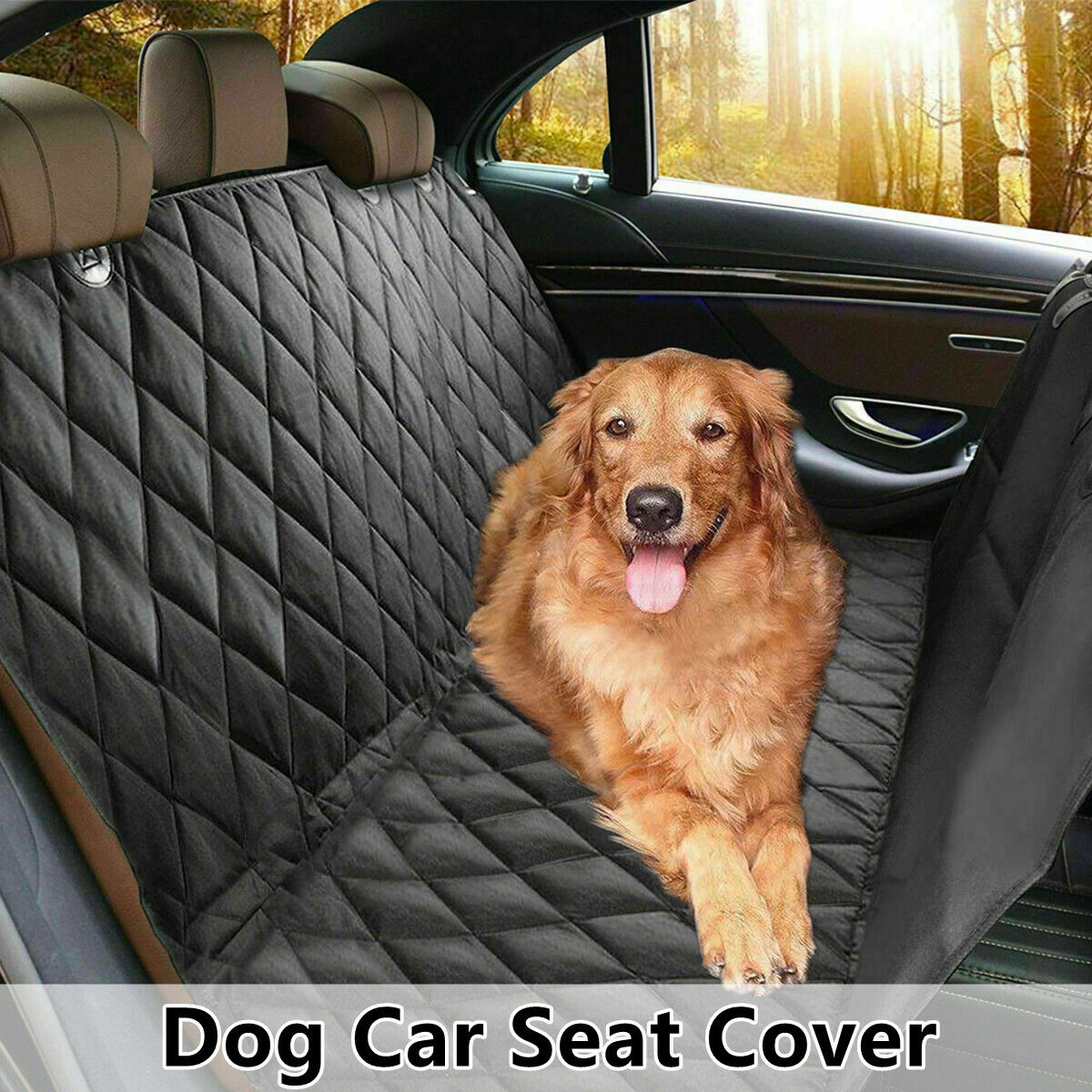 Waterproof Dog Car Seat Cover Hammock – Anti-Slip Pet Back Seat Protector for Cars, SUVs & Trucks