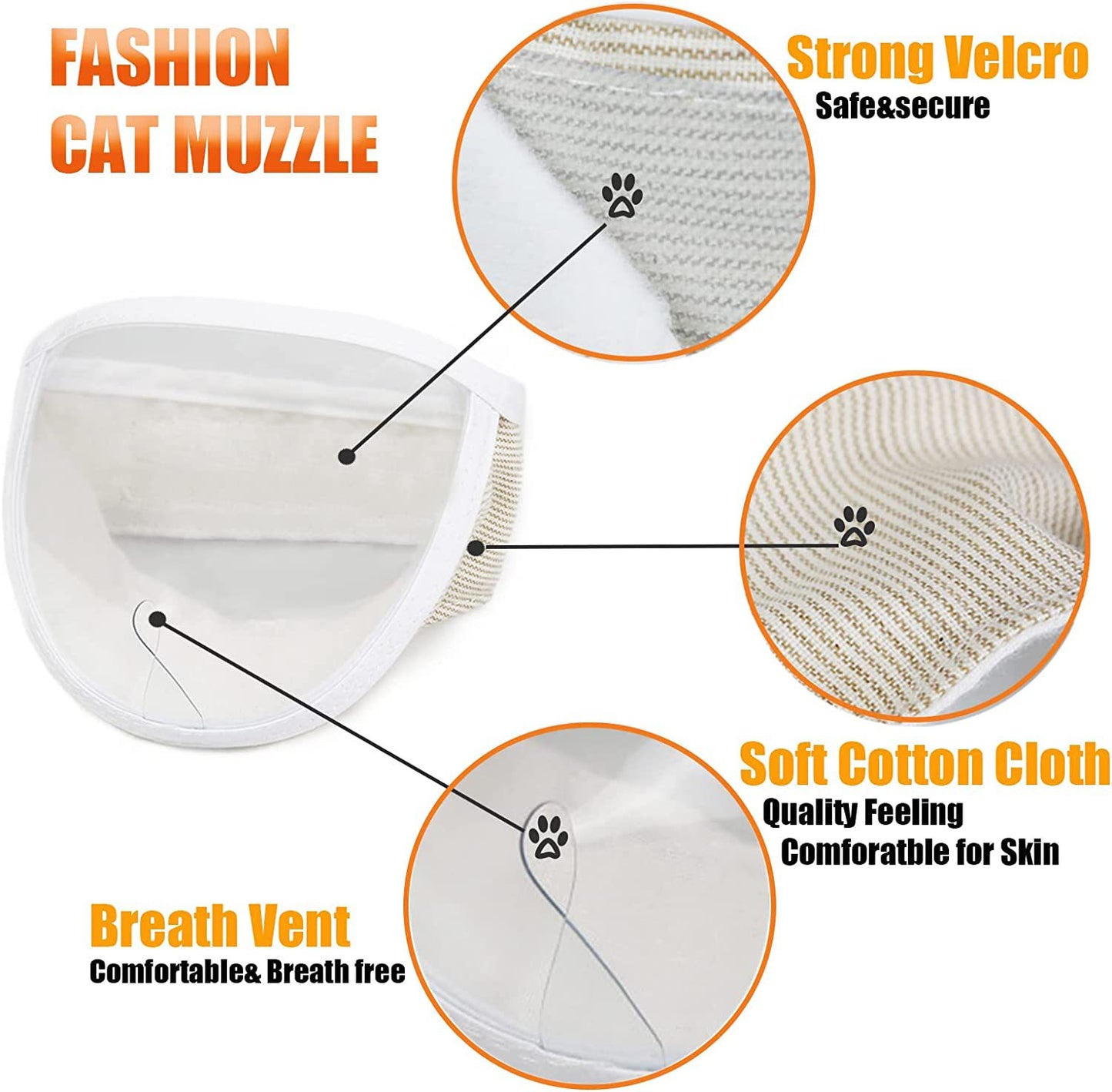 Anti Bite Pet Muzzle Mask – Breathable Grooming Muzzle for Cats & Dogs