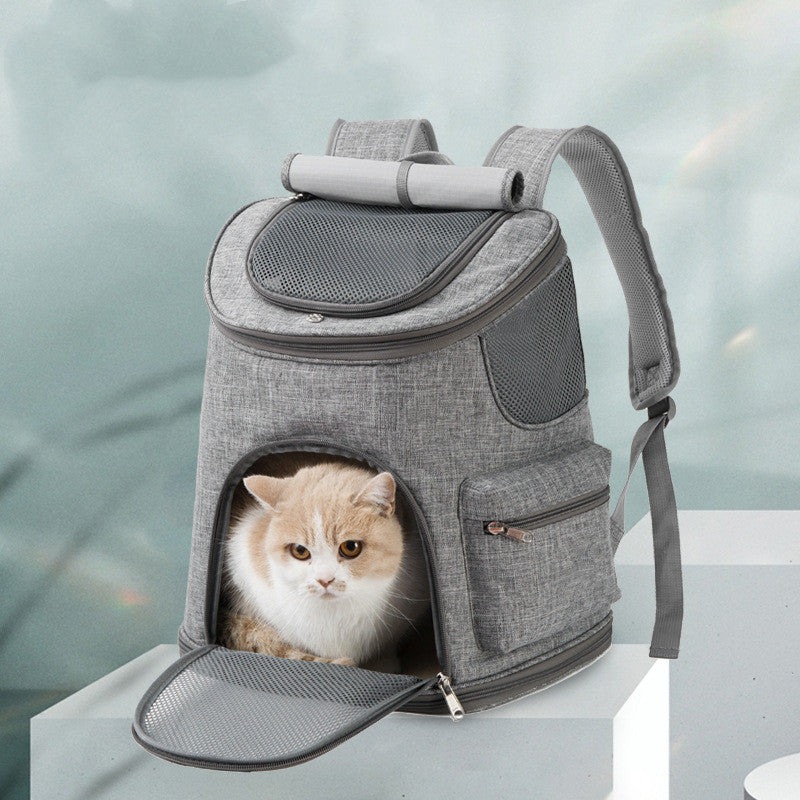 Oxford Cloth Pet Backpack Carrier for Small Dogs & Cats – Portable Breathable Pet Travel Backpack