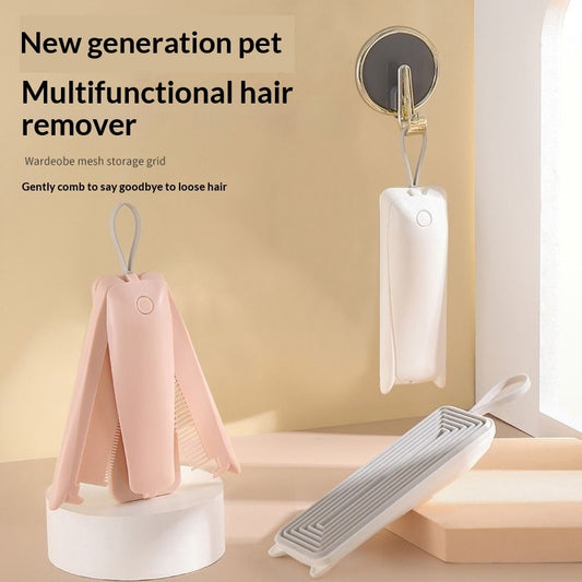 Foldable Pet Grooming Comb – Detangling & De-Shedding Brush for Dogs & Cats