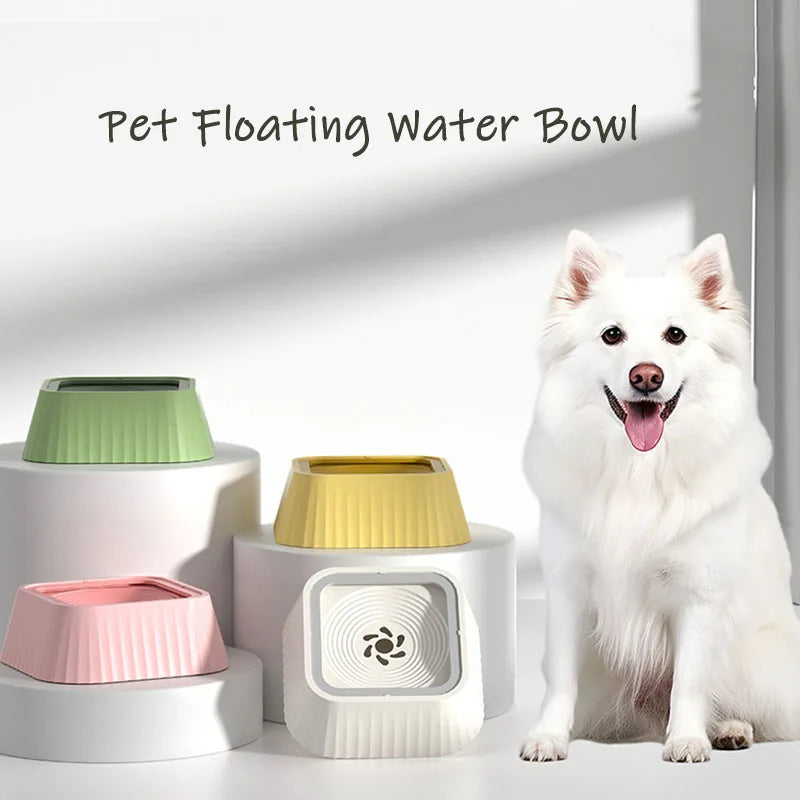 No Spill Floating Pet Water Bowl – Anti Splash Dog & Cat Drinking Bowl (Dry Mouth Design)