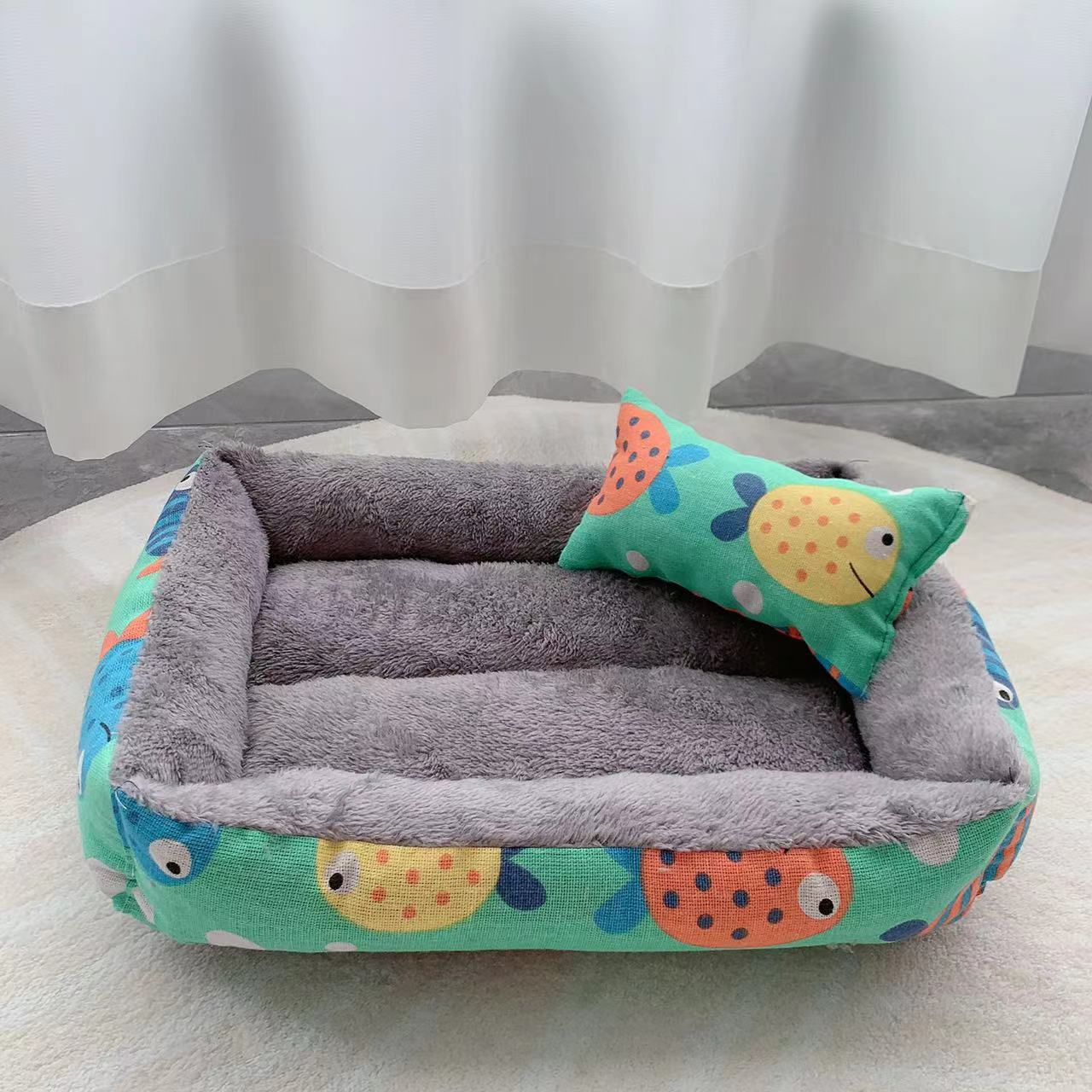 Linen Pet Bed Moisture-Proof – Soft Dog & Cat Sleeping Bed