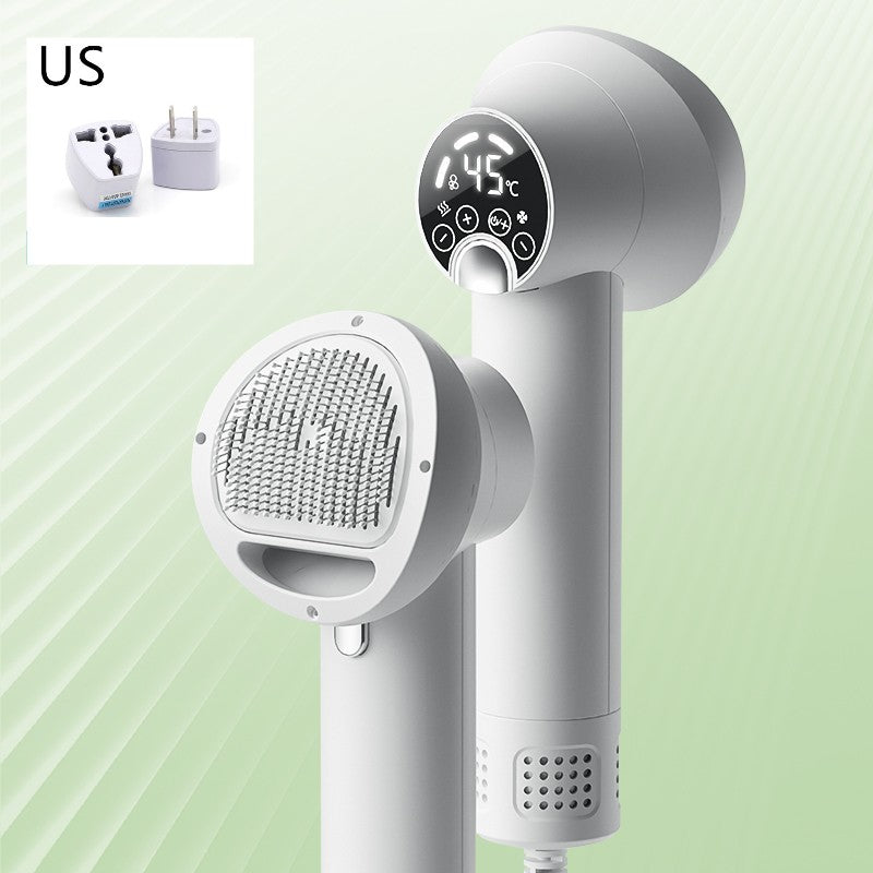 Smart Pet Hair Dryer & Grooming Comb – Silent Dog & Cat Blow Dryer Brush