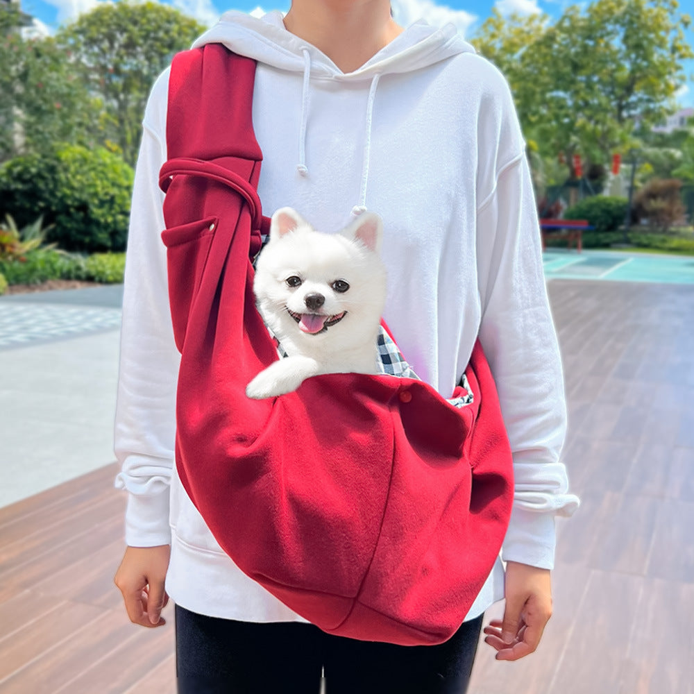 Autumn Winter Pet Carrier Crossbody Bag – Cat & Small Dog Outdoor Travel Shoulder Bag