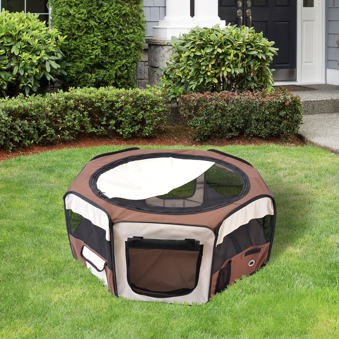 Portable Foldable Pet Playpen for Cats & Dogs – Breathable Indoor Outdoor Puppy Play Pen (90cm)