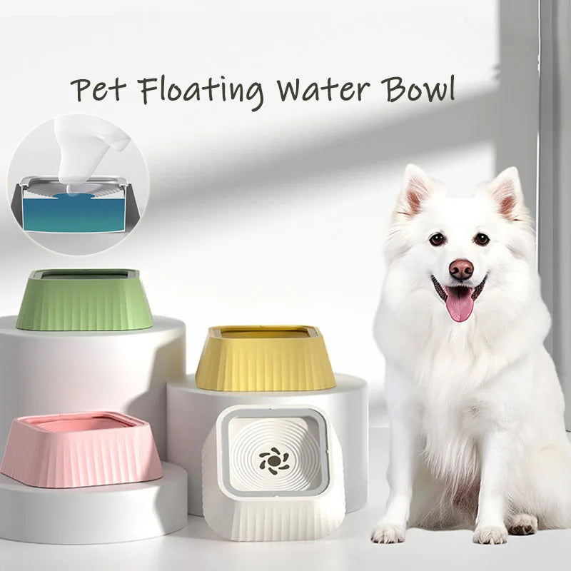 No Spill Floating Pet Water Bowl – Anti Splash Dog & Cat Drinking Bowl (Dry Mouth Design)