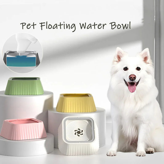 No Spill Floating Pet Water Bowl – Anti Splash Dog & Cat Drinking Bowl (Dry Mouth Design)