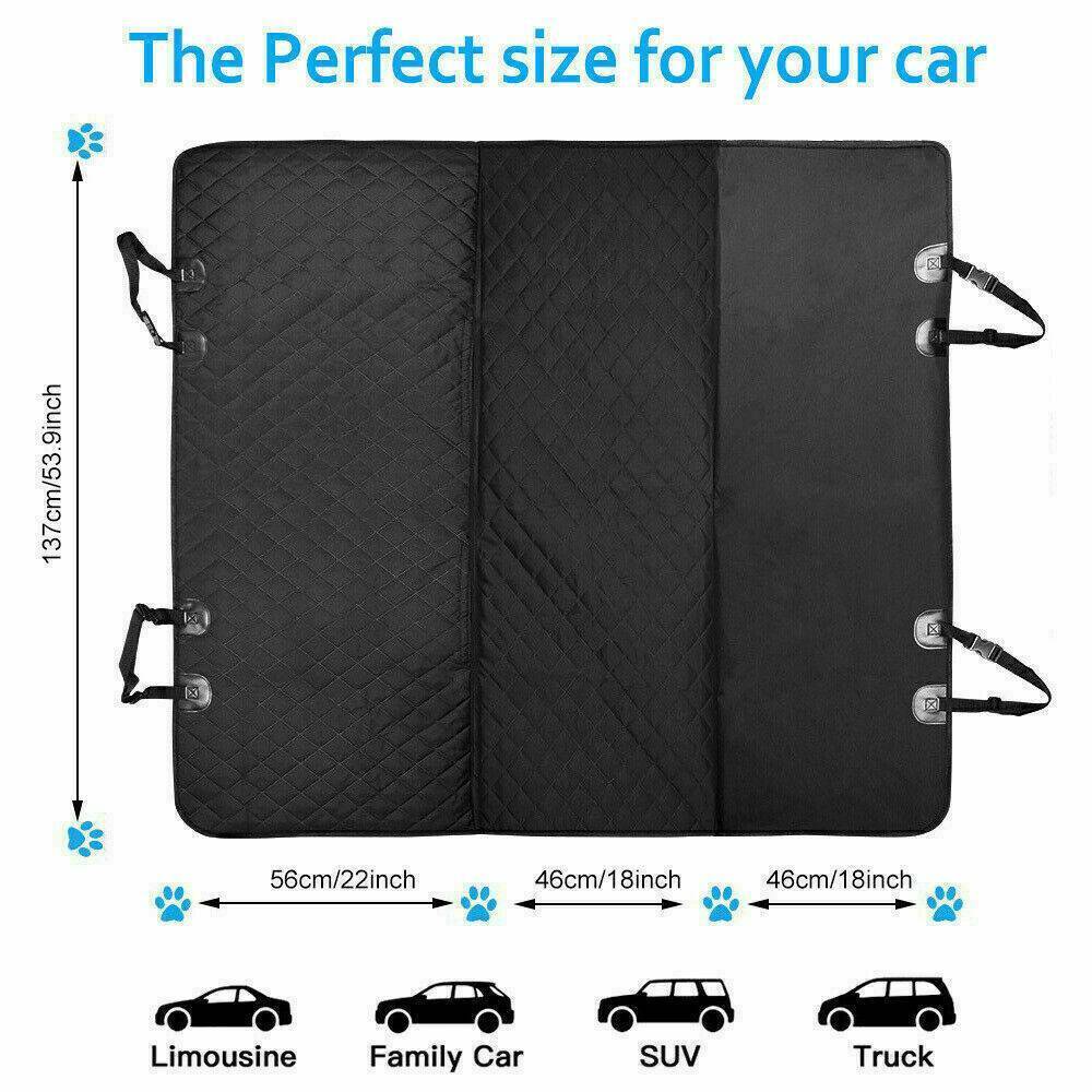 Waterproof Dog Car Seat Cover Hammock – Anti-Slip Pet Back Seat Protector for Cars, SUVs & Trucks
